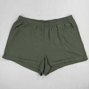 Old Navy Plus Women’s Utility Linen Blend Short 4X Olive Green